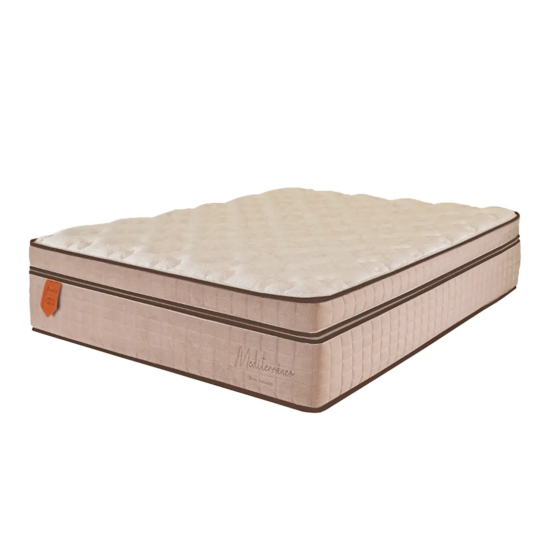 Colchón 2 plazas Mediterraneo - Resortes Pocket + PillowTop D45