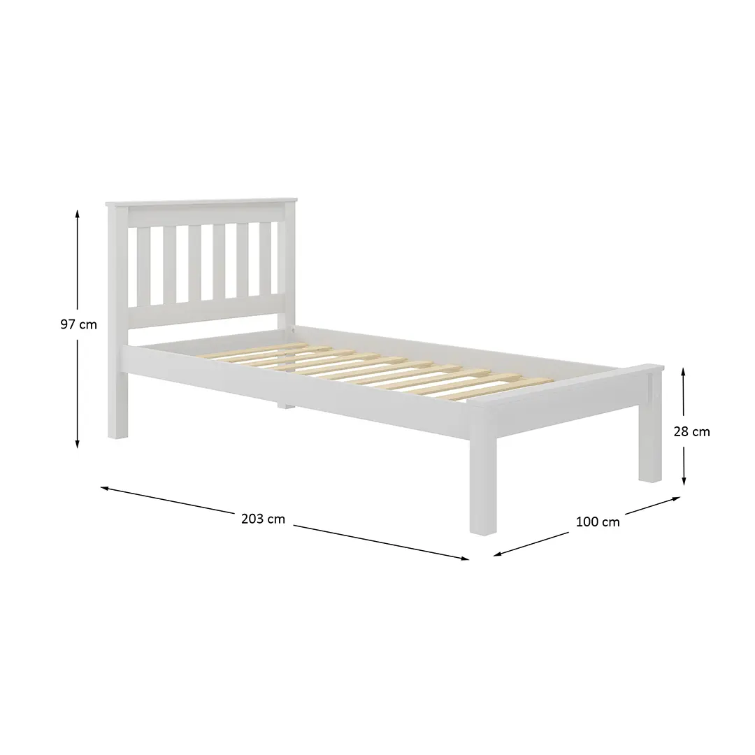 Cama de Madera con Respaldo - 1 plaza - Imagen 2