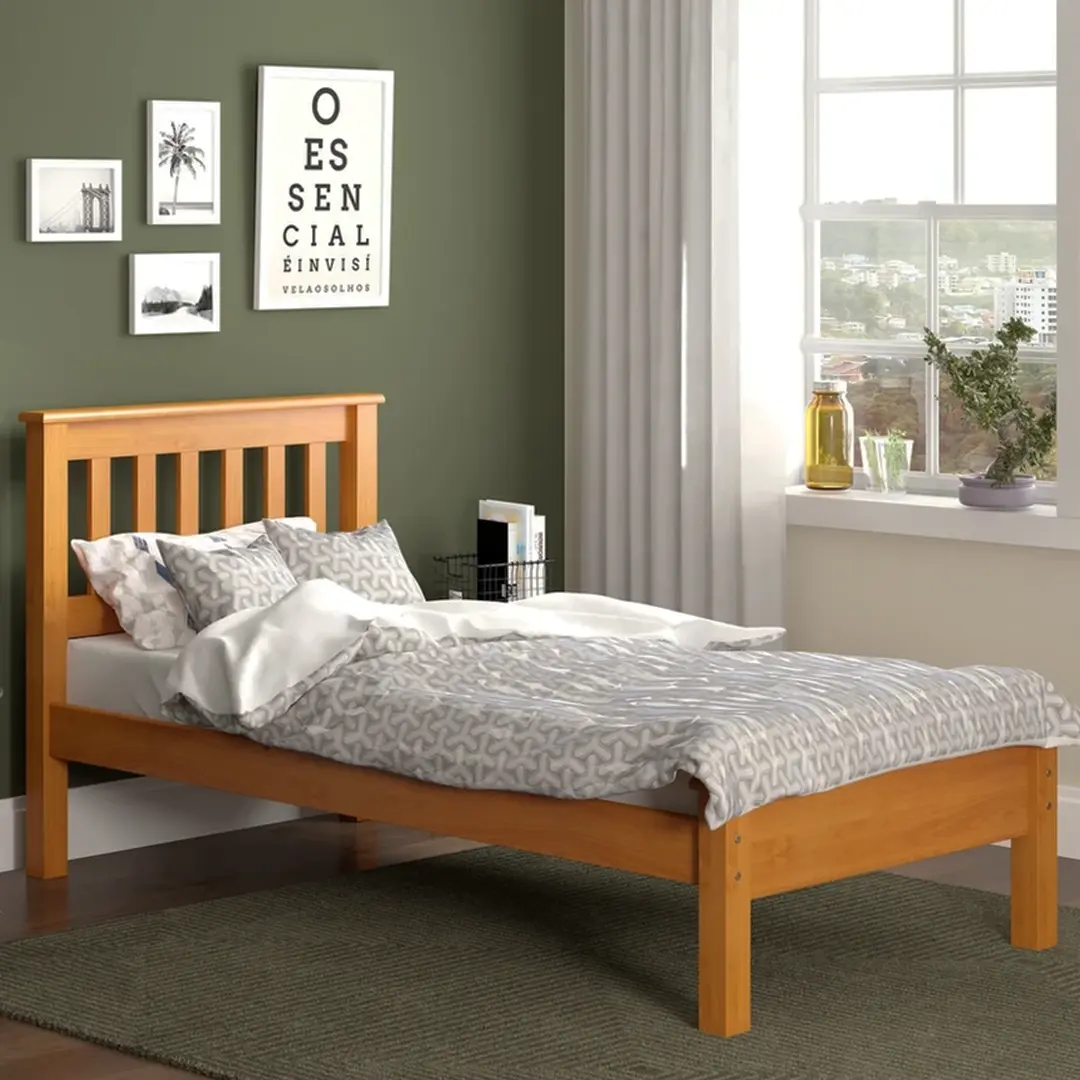 Cama de Madera con Respaldo - 1 plaza - Imagen 4