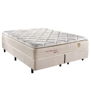 Sommier Queen Size Diamond – Resortes Pocket con Pillow Top